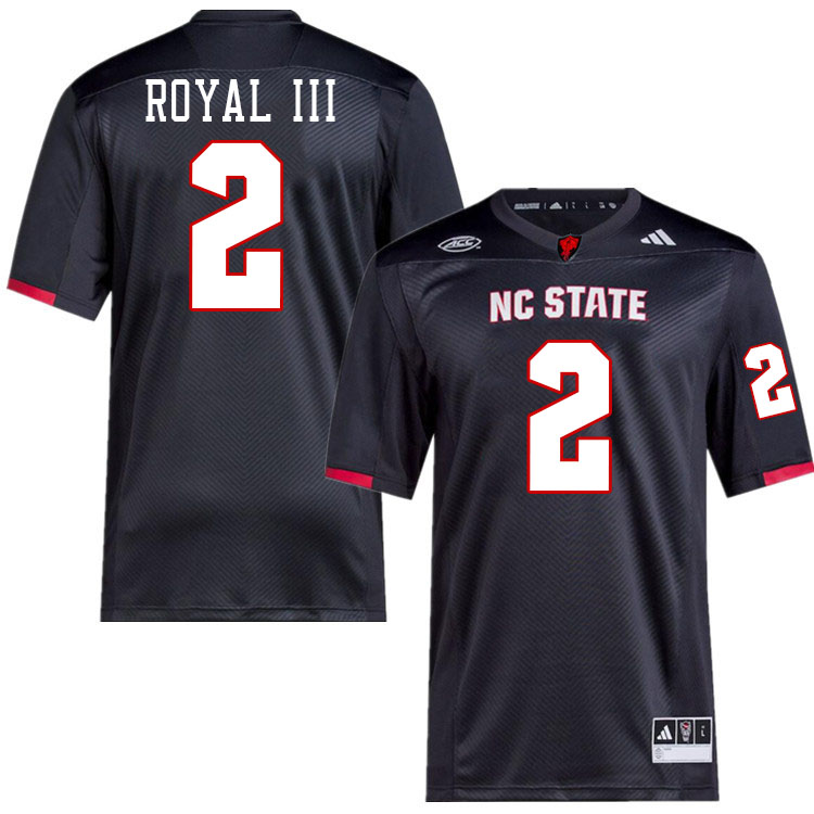 NC State Wolfpack #2 Ronnie Royal III College Football Jerseys Stitched-Black